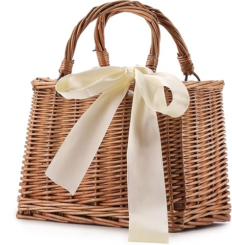 Borse da spiaggia in paglia da donna, pochette estiva in rattan intrecciato, borsa tote all'uncinetto